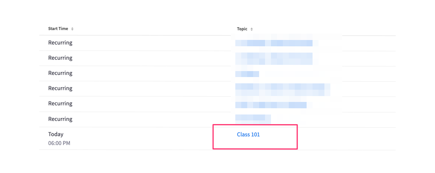 Screenshot of the Zoom interface where you can set up pre-assigned breakout rooms.